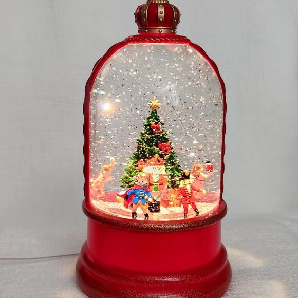 Nutcracker Ballet Christmas LED Light Up Glitter Water Lantern Snow Globe - New - Picture 1 of 10